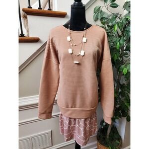 Asos Design 2 in 1 Rib Sweat Shirt With Giraffe Print Hem Size 12